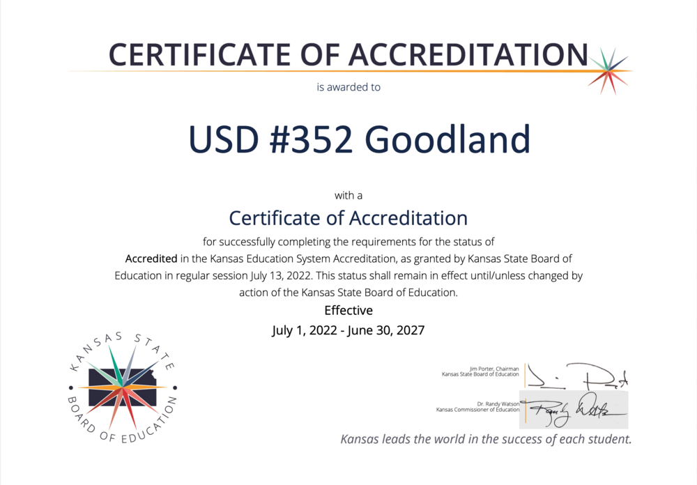 Certificate of Accreditation