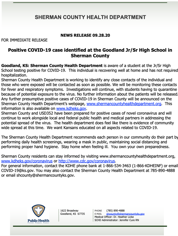 News Release - COVID