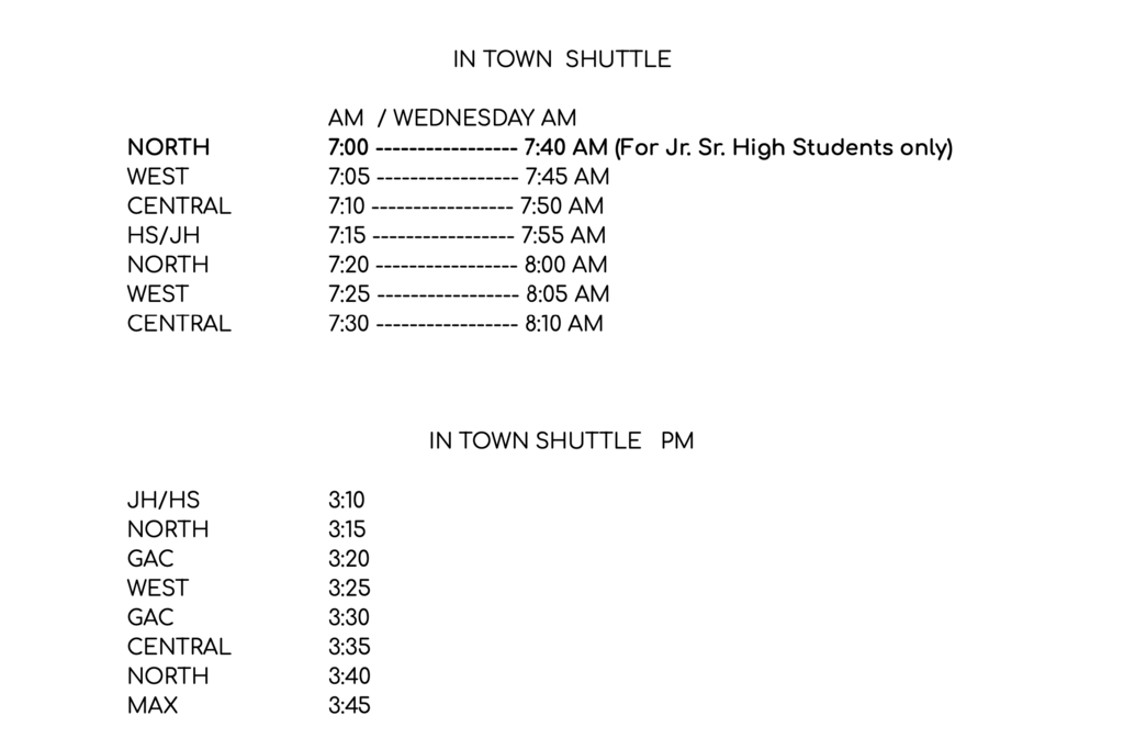 Shuttle bus!